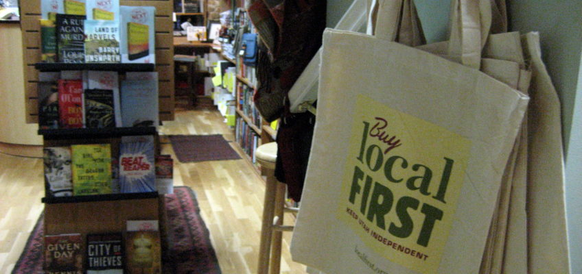 Local First Utah - logo in bookstore