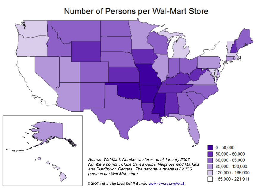 Walmart Store Density