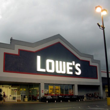 Photo: Lowe's store.