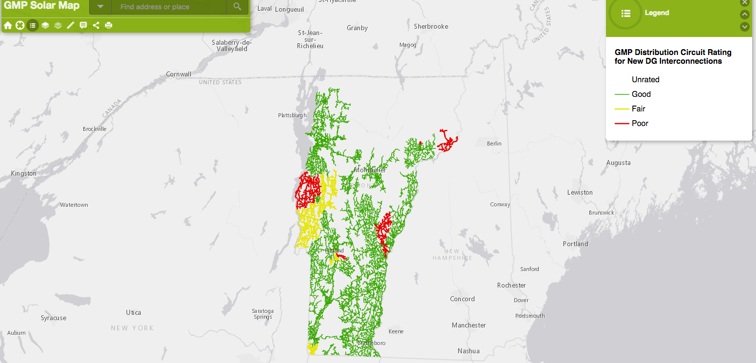 GMP Solar Map