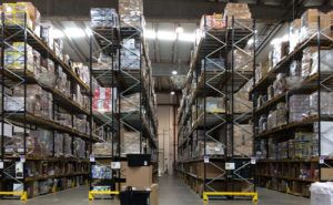 Photo: Inside an Amazon warehouse.