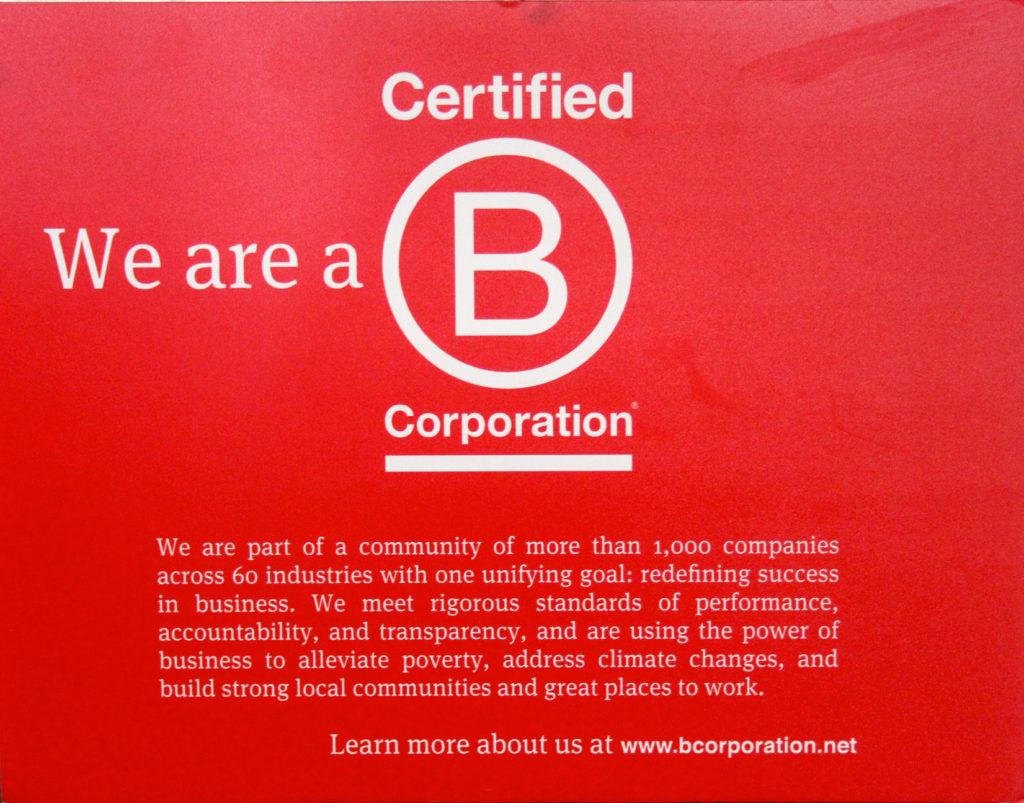 Recertification as a Benefit Corporation