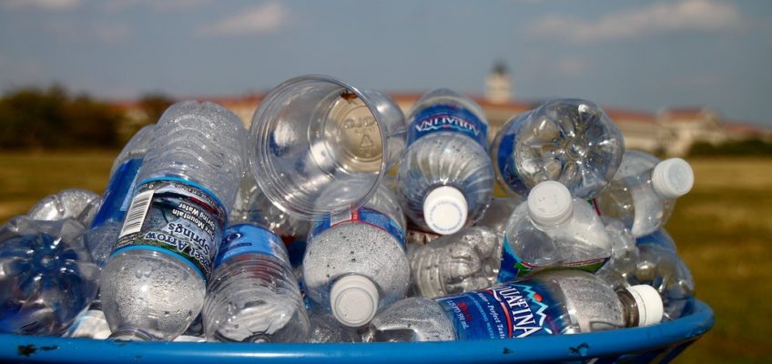 A collection of plastic water bottles