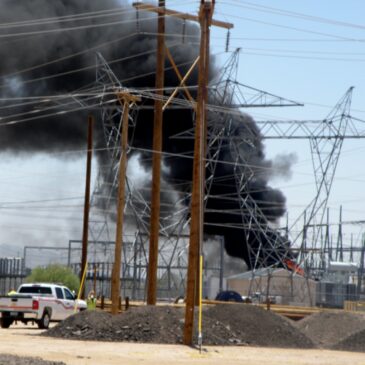 Electrical substation fire