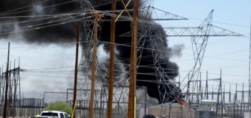Electrical substation fire