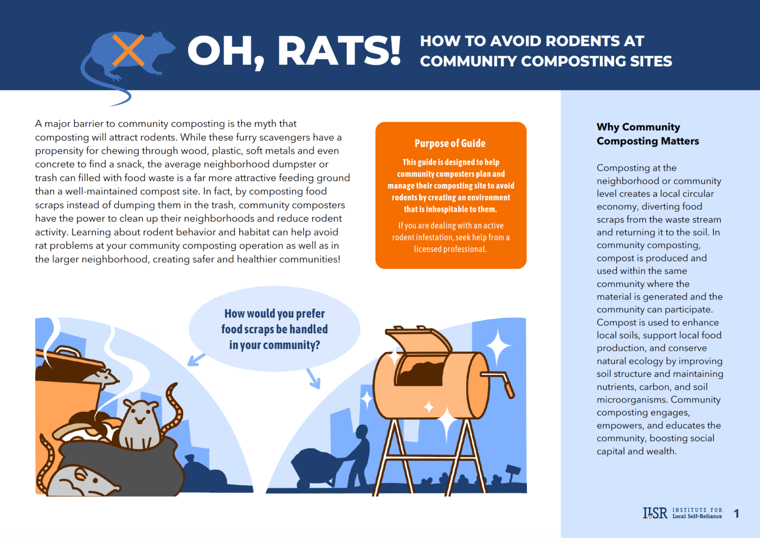 Oh, Rats! How to Avoid Rodents at Community Composting Sites