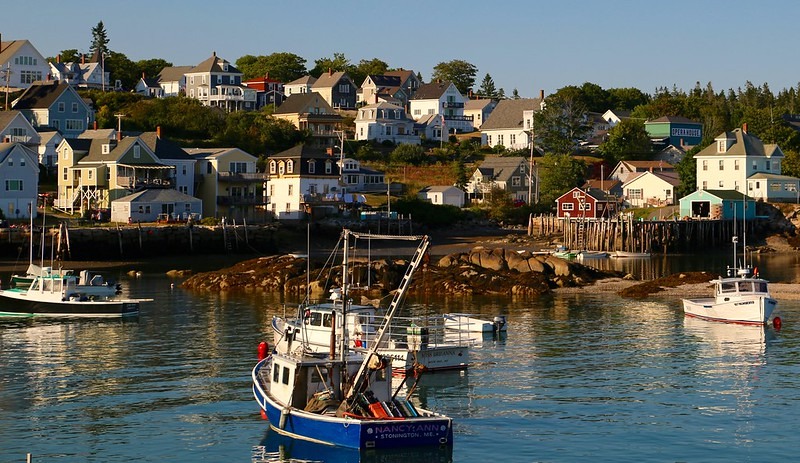 Image of Maine Harbor town