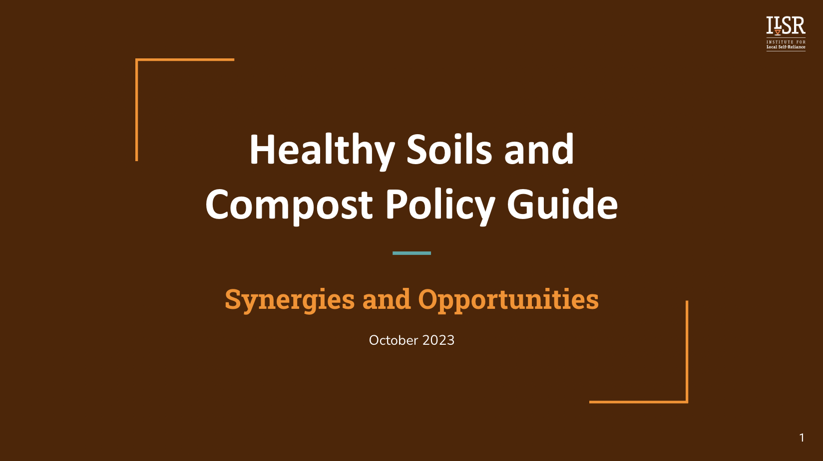 Healthy Soils and Compost Policy guide title page