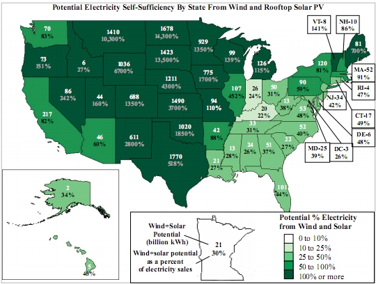 Self-Sufficiency Map
